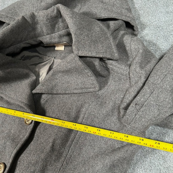 Michael Kors Women's Grey Hooded Wool Blend Belted Trench Coat Size S - Picture 9 of 16